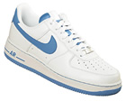 Nike Air Force 1 07 White/Blue Leather Trainers