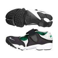Nike Air Rift MTR Trainers - Black/White/Green.