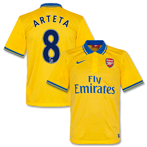 Nike Arsenal Away Arteta Shirt 2013 2014