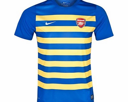 Arsenal Squad Short Sleeve Pre Match Top Blue