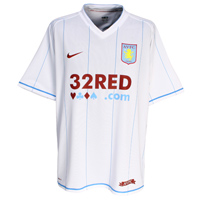 Aston Villa Away Shirt 2007/08 with Carew 10
