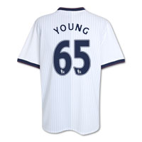Aston Villa Away Shirt 2009/10 with Young 65