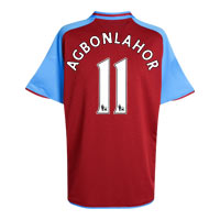 Aston Villa Home Shirt 2008/09 with Agbonlahor