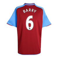 Nike Aston Villa Home Shirt 2008/09 with Barry 6