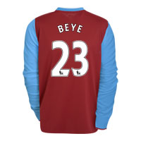 Nike Aston Villa Home Shirt 2009/10 with Beye 23