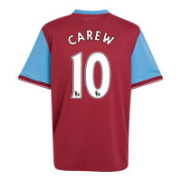 Nike Aston Villa Home Shirt 2009/10 with Carew 10