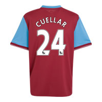 Aston Villa Home Shirt 2009/10 with Cuellar 24