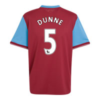 Nike Aston Villa Home Shirt 2009/10 with Dunne 5