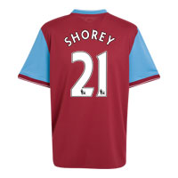 Nike Aston Villa Home Shirt 2009/10 with Shorey 21