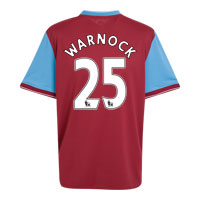 Nike Aston Villa Home Shirt 2009/10 with Warnock 25