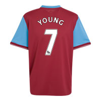 Nike Aston Villa Home Shirt 2009/10 with Young 7