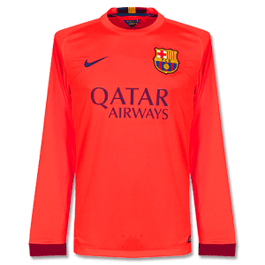 Nike Barcelona Away L/S Shirt 2014 2015