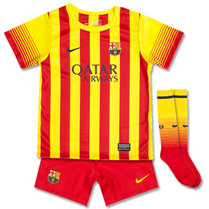 Barcelona Away Little Boys Kit 2013 2014