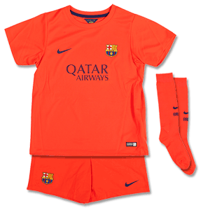 Barcelona Away Little Boys Kit 2014 2015