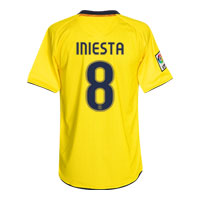Nike Barcelona Away Shirt 2008/09 with A. Iniesta 8