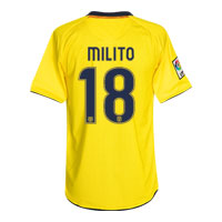 Barcelona Away Shirt 2008/09 with Milito 18