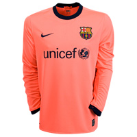 Nike Barcelona Away Shirt 2009/10 - Long Sleeved -