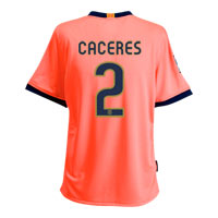 Nike Barcelona Away Shirt 2009/10 with Caceres 2