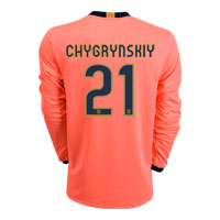 Nike Barcelona Away Shirt 2009/10 with Chygrynskiy 21