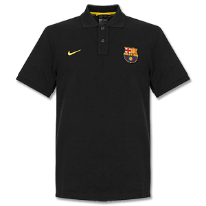 Nike Barcelona Black Authentic GS Polo Shirt 2013 2014