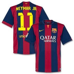 Nike Barcelona Boys Home Neymar Jr Shirt 2014 2015