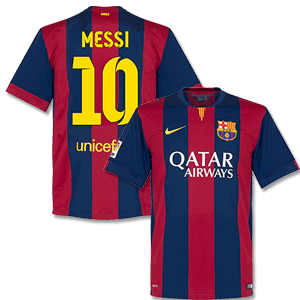 Barcelona Home Messi 10 Boys Shirt 2014 2015