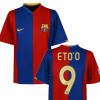 Nike Barcelona Home Shirt 2006/07 with Etoo 9