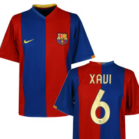 Nike Barcelona Home Shirt 2006/07 with Xavi 6 printing.