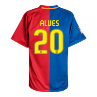 Nike Barcelona Home Shirt 2008/09 with Alves 20