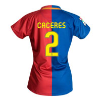 Nike Barcelona Home Shirt 2008/09 with Caceres 2