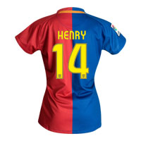 Barcelona Home Shirt 2008/09 with Henry 14
