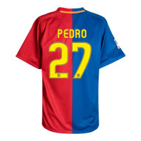 Barcelona Home Shirt 2008/09 with Pedro 27