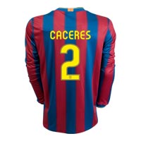 Nike Barcelona Home Shirt 2009/10 with Caceres 2 -