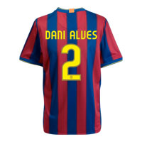 Nike Barcelona Home Shirt 2009/10 with Dani Alves 2