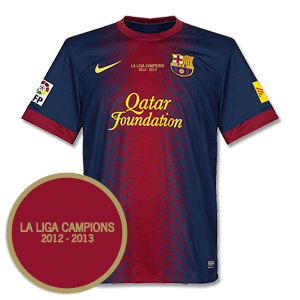 Nike Barcelona Home Shirt 2012 2013 with La Liga