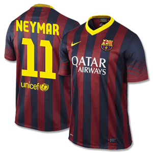 Nike Barcelona Home Shirt 2013 2014   Neymar 11 (Fan