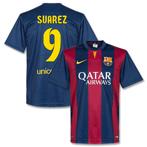 Nike Barcelona Home Suarez 9 Supporters Shirt 2014