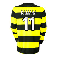 Nike Celtic Away Shirt 09 with Kamara 11 printing -