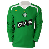 Celtic Away Shirt 2005/06 - Long Sleeve Kids with Nakamura 25 printing.