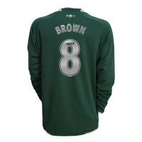 Nike Celtic Away Shirt 2007/08 with Brown 8 printing