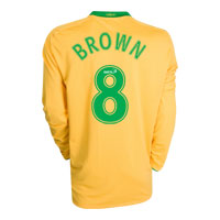 Nike Celtic Away Shirt 2008/09 with Brown 8 printing