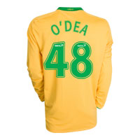 Celtic Away Shirt 2008/09 with ODea 48 printing