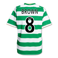 Nike Celtic Home Shirt 2008/10 with Brown 8 printing.