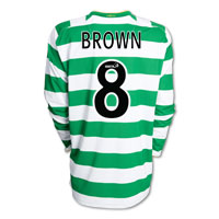 Celtic Home Shirt 2008/10 with Brown 8 printing