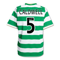 Nike Celtic Home Shirt 2008/10 with Caldwell 5