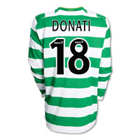 Nike Celtic Home Shirt 2008/10 with Donati 18