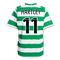 Nike Celtic Home Shirt 2008/10 with Hartley 11