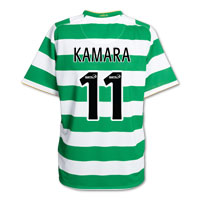 Nike Celtic Home Shirt 2008/10 with Kamara 11 printing.