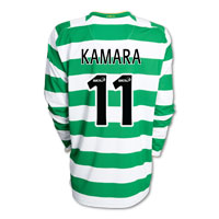 Nike Celtic Home Shirt 2008/10 with Kamara 11