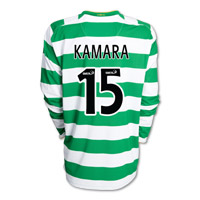 Nike Celtic Home Shirt 2008/10 with Kamara 15